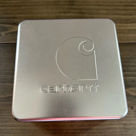 Carhartt Black Wallet with Logo in Metal Case - Picture 2 of 4